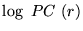 $\log~PC~(r)$