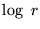 $\log~r$