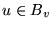 $ u \in B_v$