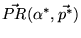 $ \vec{PR}(\alpha^*, \vec{p^*})$
