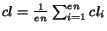 $cl=\frac{1}{en}\sum_{i=1}^{en}cl_i$