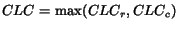 $CLC=\max(CLC_r, CLC_c)$