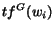 $tf^G(w_i)$