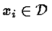 $x_i \in {\cal D}$