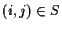 $(i,j)\in S$