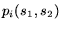 $p_i(s_1,s_2)$