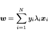 \begin{displaymath} \mbox{\protect\boldmath$w$\protect\unboldmath } = \sum_{i=1... ..._i \lambda_i \mbox{\protect\boldmath$x$\protect\unboldmath }_i \end{displaymath}