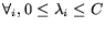 $ \forall_i, 0 \leq \lambda_i \leq C$