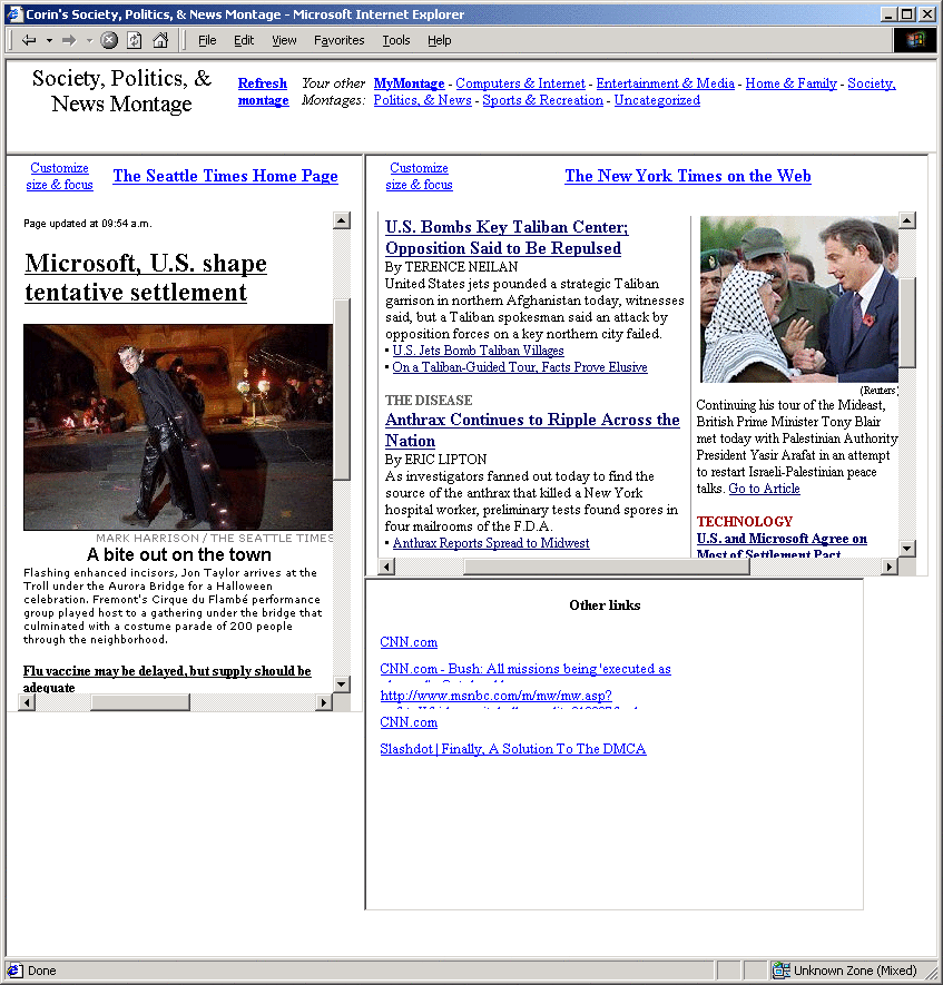 Topic-specific montage