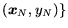 $(\mbox{\protect\boldmath$x$\protect\unboldmath }_N, y_N)\}$