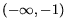 $(-\infty, -1)$