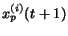 $x^{(i)}_{p}(t+1)$