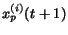 $\displaystyle x_{p}^{(i)}(t+1)$