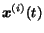 $\mbox{\boldmath$x$}^{(i)}(t)$