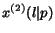 $x^{(2)}(l\vert p)$