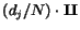 $(d_j/N) \cdot \mbox{\boldmath$\amalg$}$