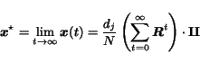 \begin{displaymath}
{\mbox{\boldmath$x$}}^{\star} = \lim_{t \to \infty} \mbox{\b...
... \mbox{\boldmath$R$}^{t}\right) \cdot \mbox{\boldmath$\amalg$}
\end{displaymath}