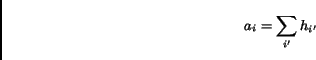 \begin{displaymath}a_i = \sum_{i'} h_{i'}\end{displaymath}