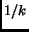 $1/k$