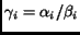 $\gamma_i = \alpha_i / \beta_i$
