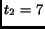 $t_2=7$