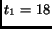 $t_1=18$