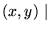$(x,y)~\vert$
