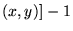 $(x,y)] -1$