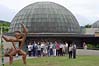 Attendees gather in front of the Bishop Museum planetarium.