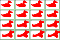 SVG diagram showing animation of a duck path