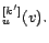 $\displaystyle ^{[k']}_u (v).$