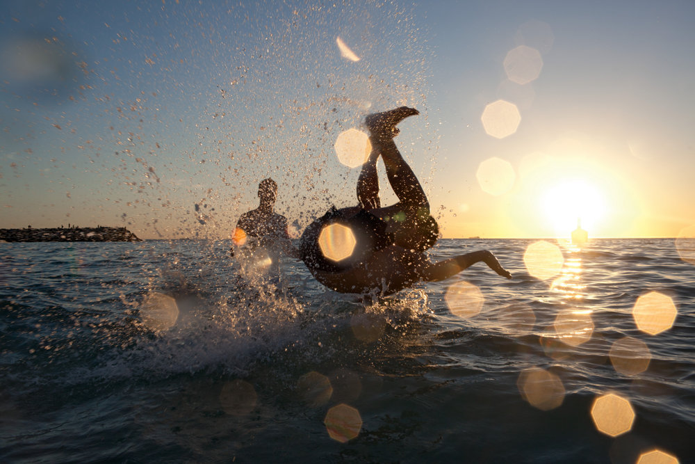 Fun at the iconic Cottesloe Beach