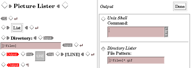 Lister: Create an Output Area